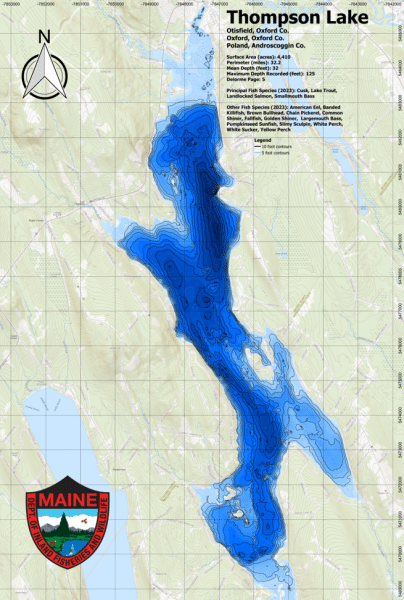 Thompson Lake Fishing Map